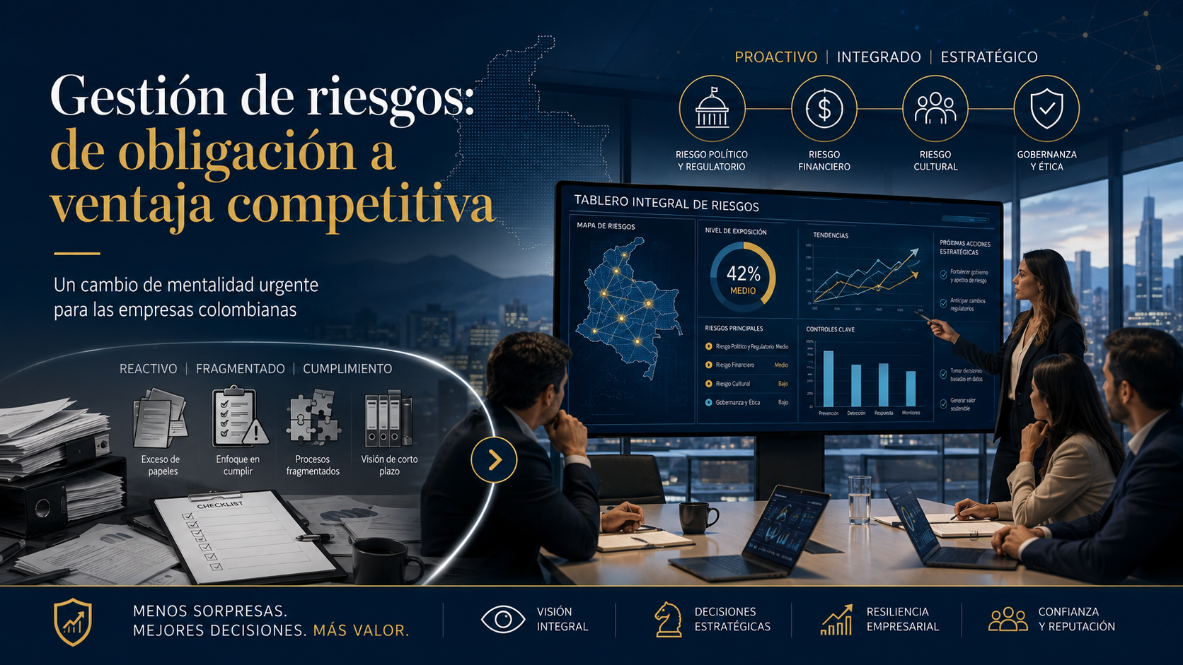 Gestión de riesgos: más allá del cumplimiento en Colombia